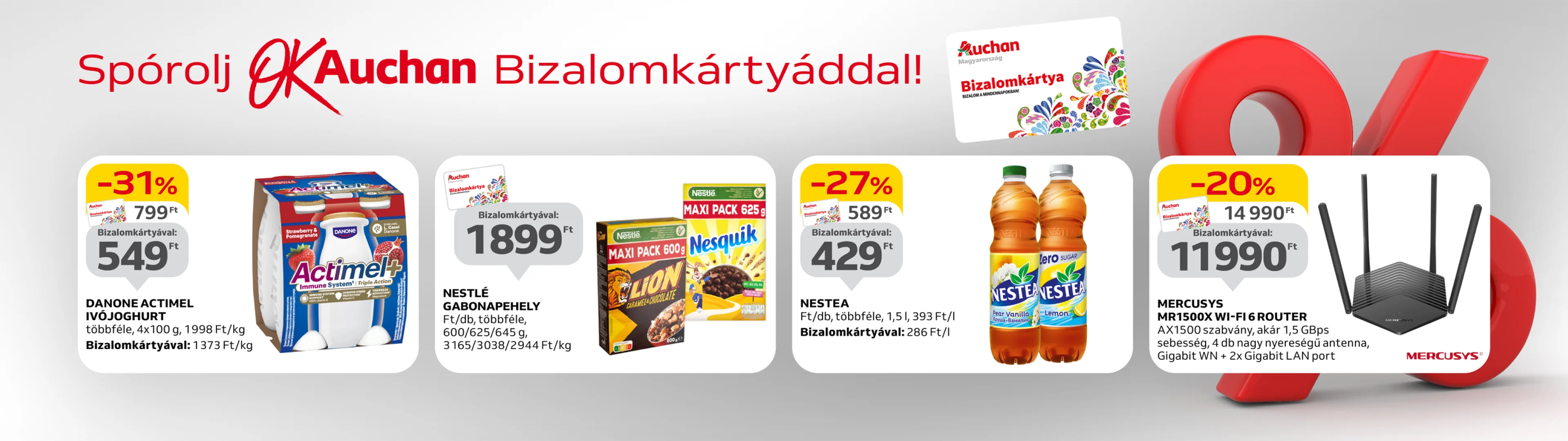 Spórolj OkAuchan bizalomkártyáddal!