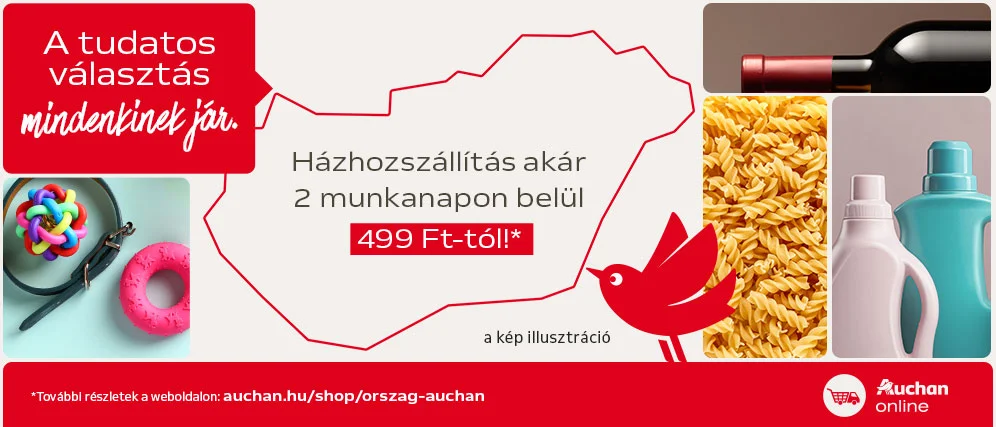 Házhoz szállítás most csak 499 Ft!