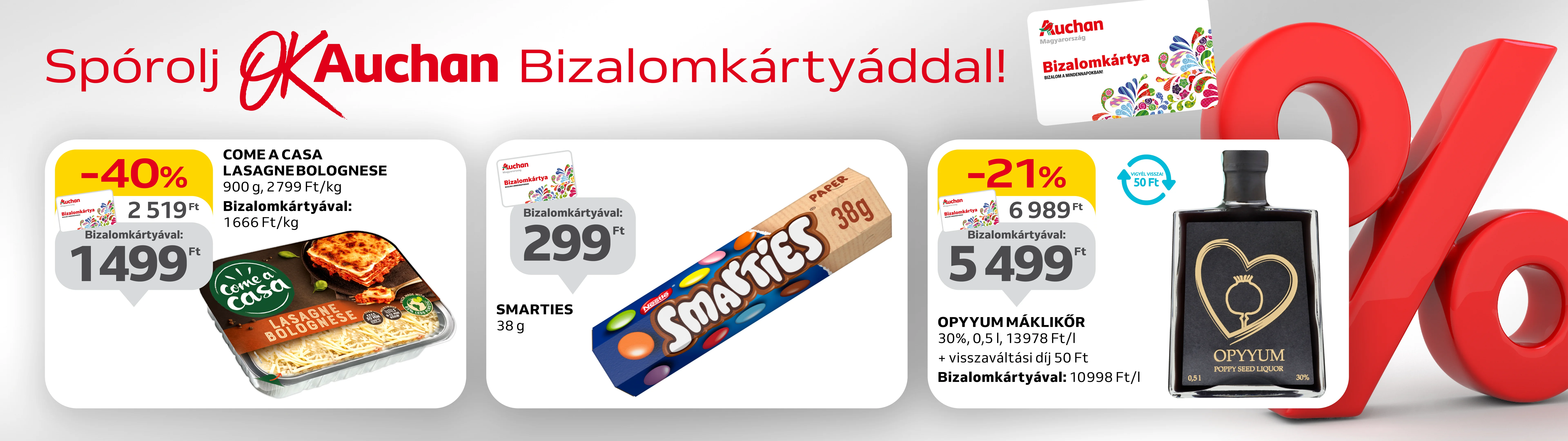 Spórolj OkAuchan bizalomkártyáddal!