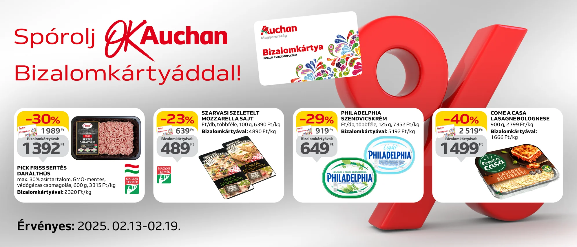 Spórolj OkAuchan bizalomkártyáddal!