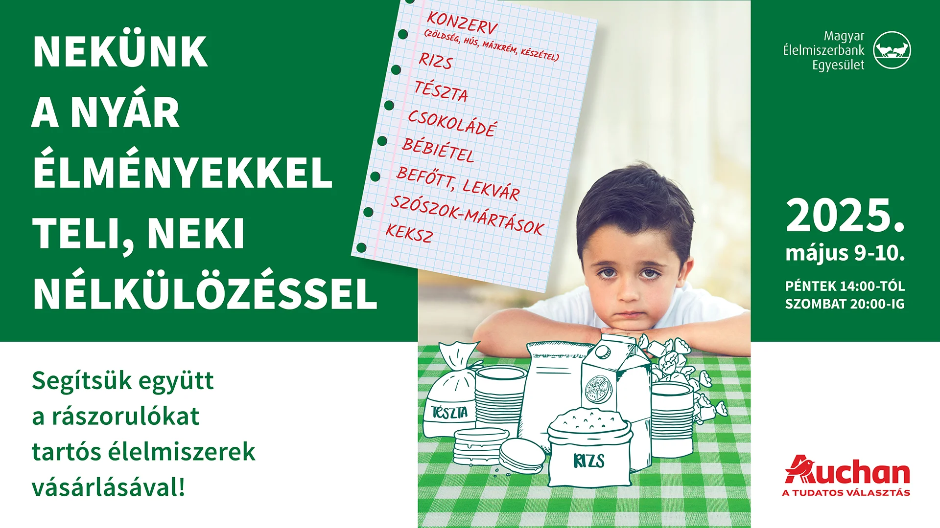 Csatlakozz az Élelmiszerbankkal közös adománygyűjtésünkhöz!
