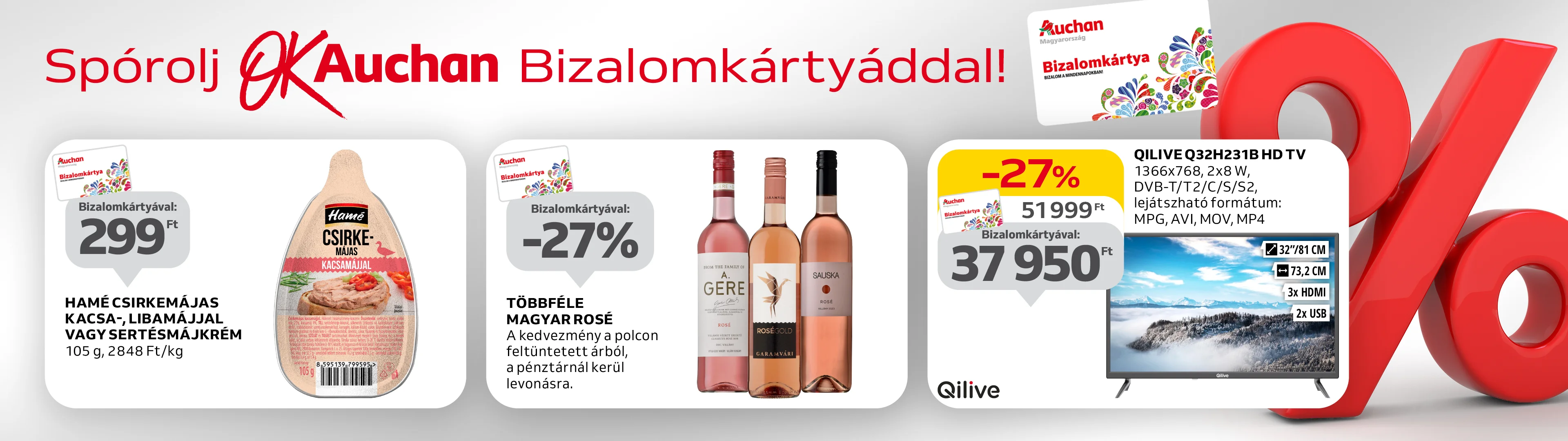 Spórolj OkAuchan Bizalomkártyáddal!