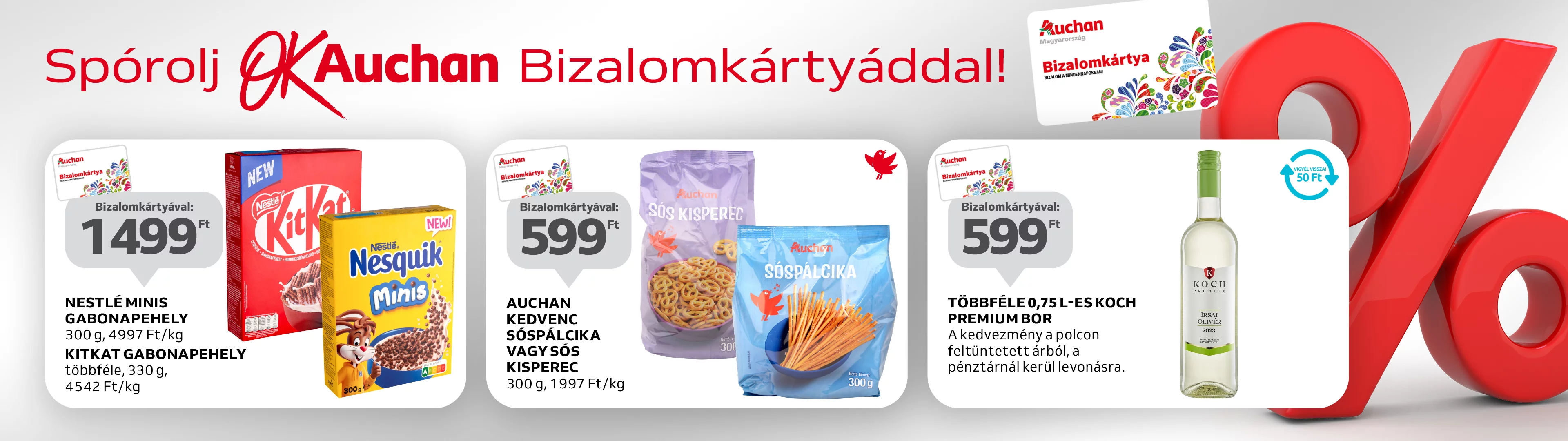 Spórolj OkAuchan Bizalomkártyáddal!