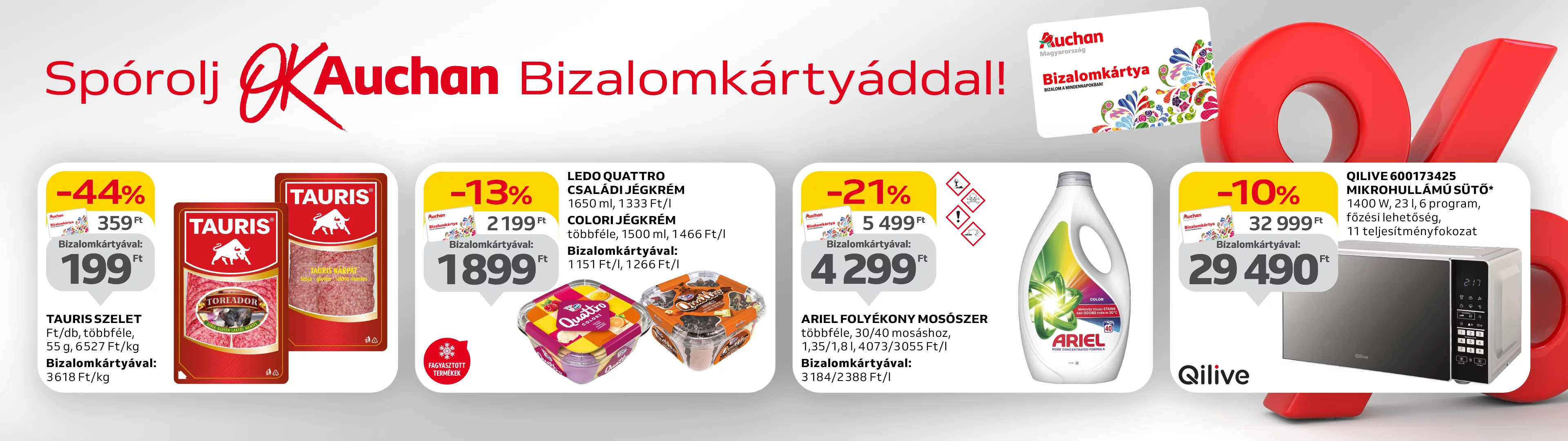 Spórolj OkAuchan Bizalomkártyáddal!