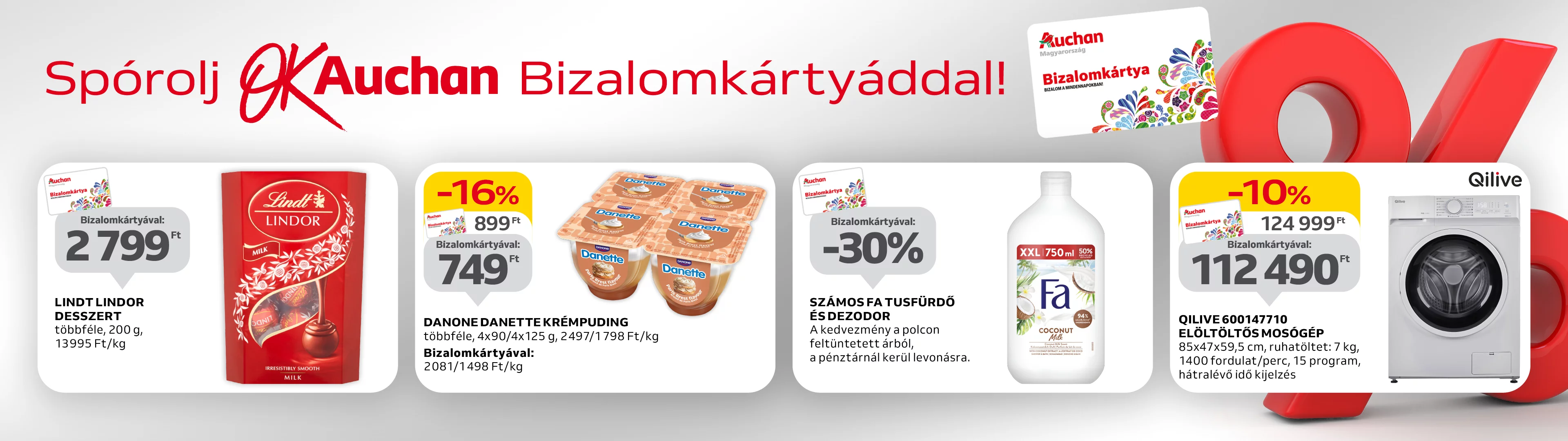 Spórolj OkAuchan Bizalomkártyáddal!
