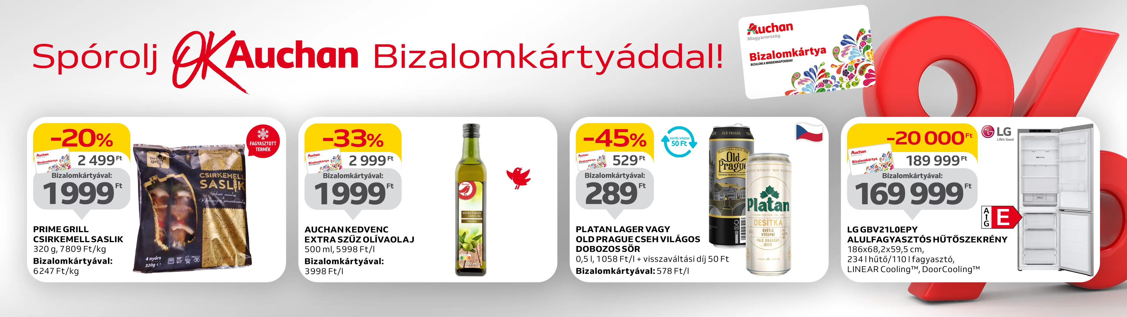 Spórolj OkAuchan Bizalomkártyáddal!