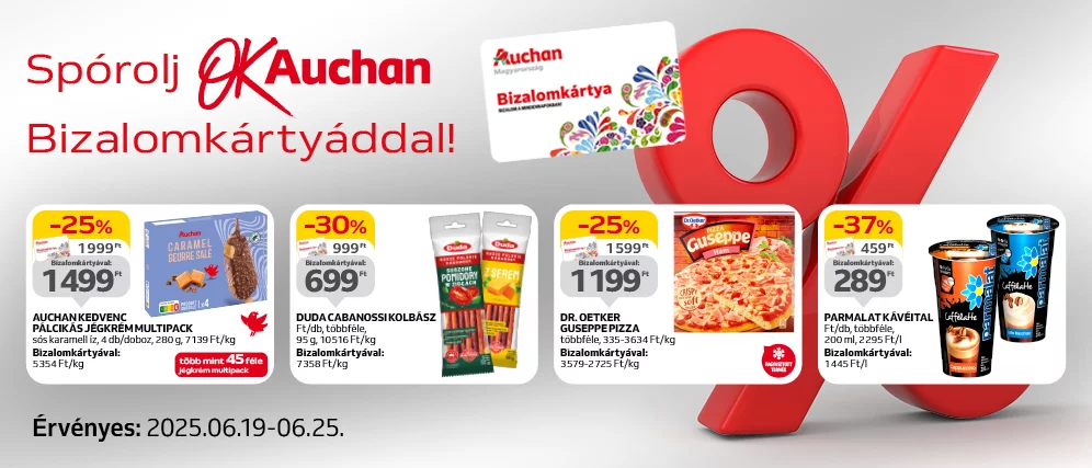 Spórolj OkAuchan bizalomkártyáddal!