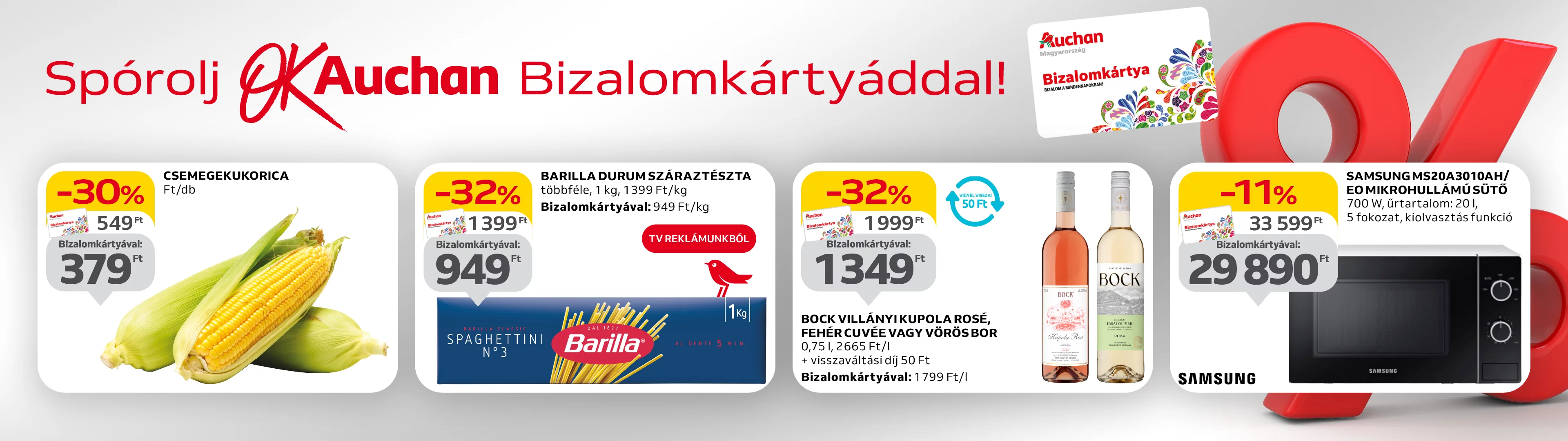 Spórolj OkAuchan Bizalomkártyáddal!
