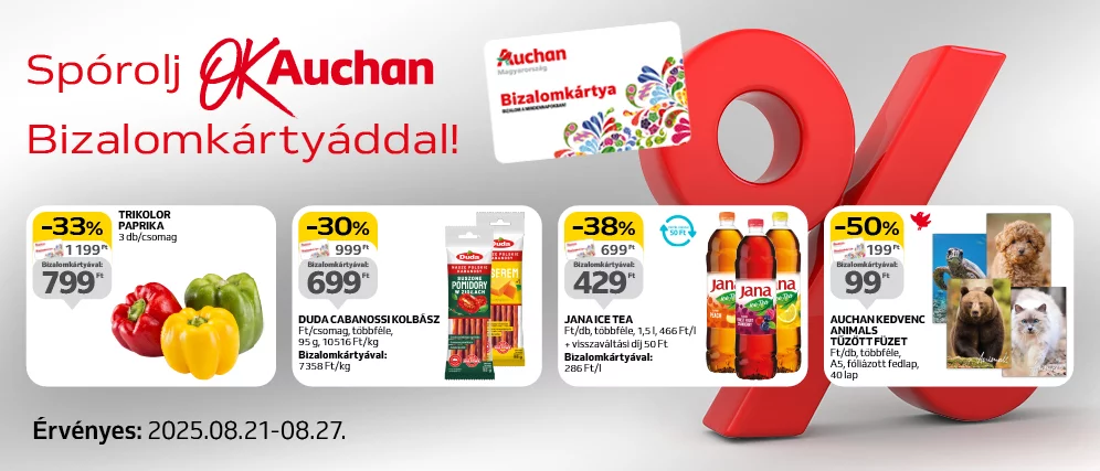 Spórolj OkAuchan bizalomkártyáddal!