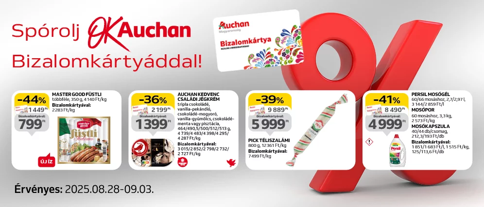 Spórolj OkAuchan bizalomkártyáddal!