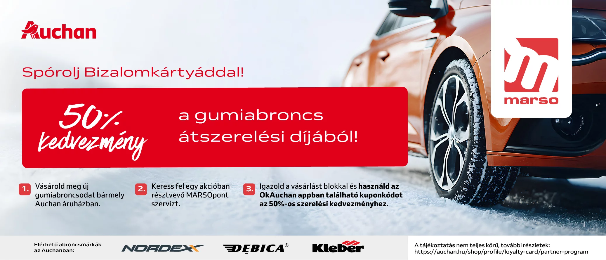 Spórolj Bizalomkártyáddal a gumiabroncs átszerelés díjából!