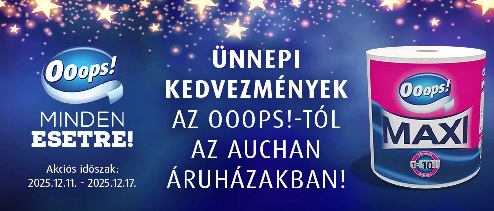 Ünnepi kedvezmények az Ooops!-tól