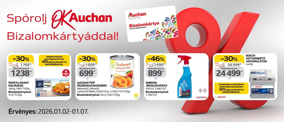 Spórolj OkAuchan bizalomkártyáddal!
