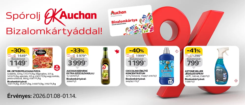 Spórolj OkAuchan bizalomkártyáddal!