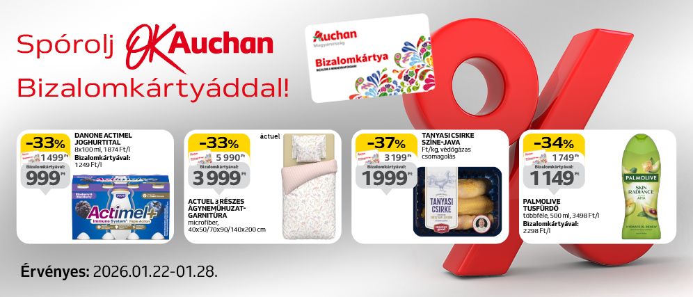 Spórolj OkAuchan bizalomkártyáddal!