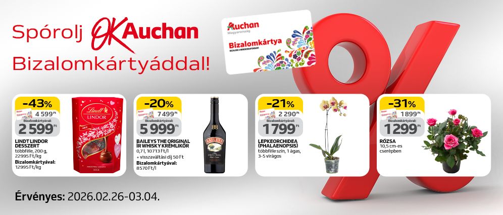 Spórolj OkAuchan bizalomkártyáddal!