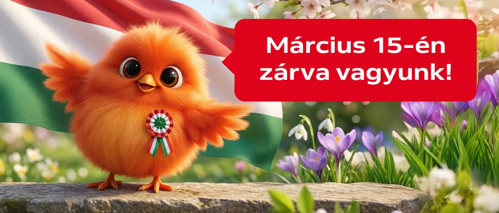 Március 15-én zárva vagyunk!