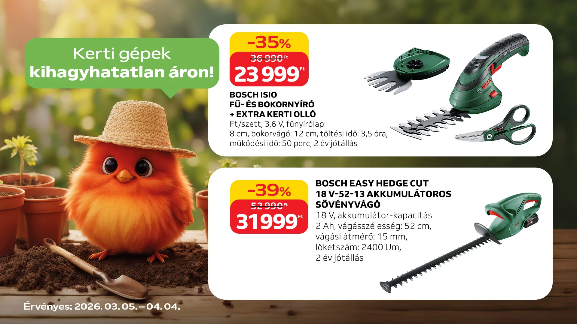 Jó áron mehet a kerti rendrakás!
