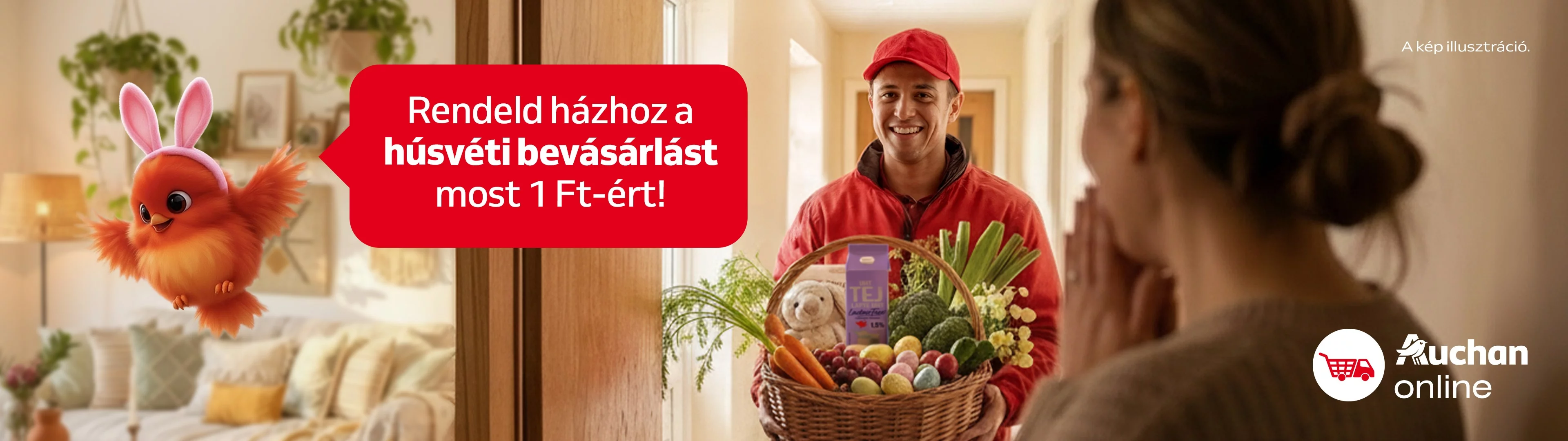 Rendeld házhoz a húsvéti bevásárlást most 1 Ft-ért!
