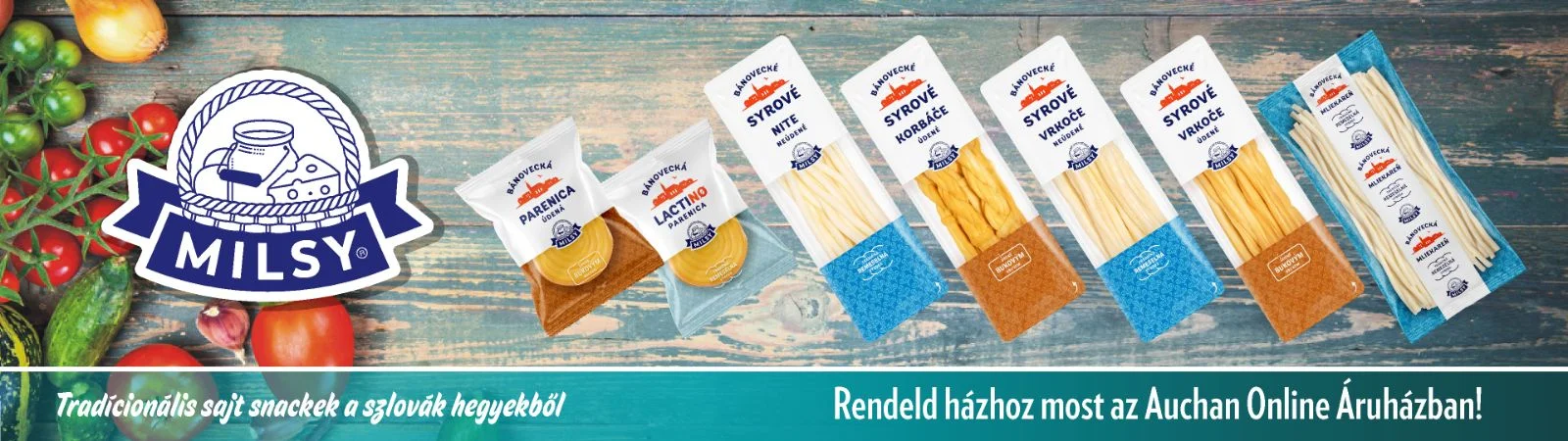 Milsy tradícionális sajt snackek a szlovák hegyekből.