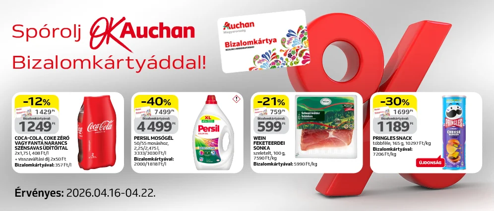 Spórolj OkAuchan bizalomkártyáddal!