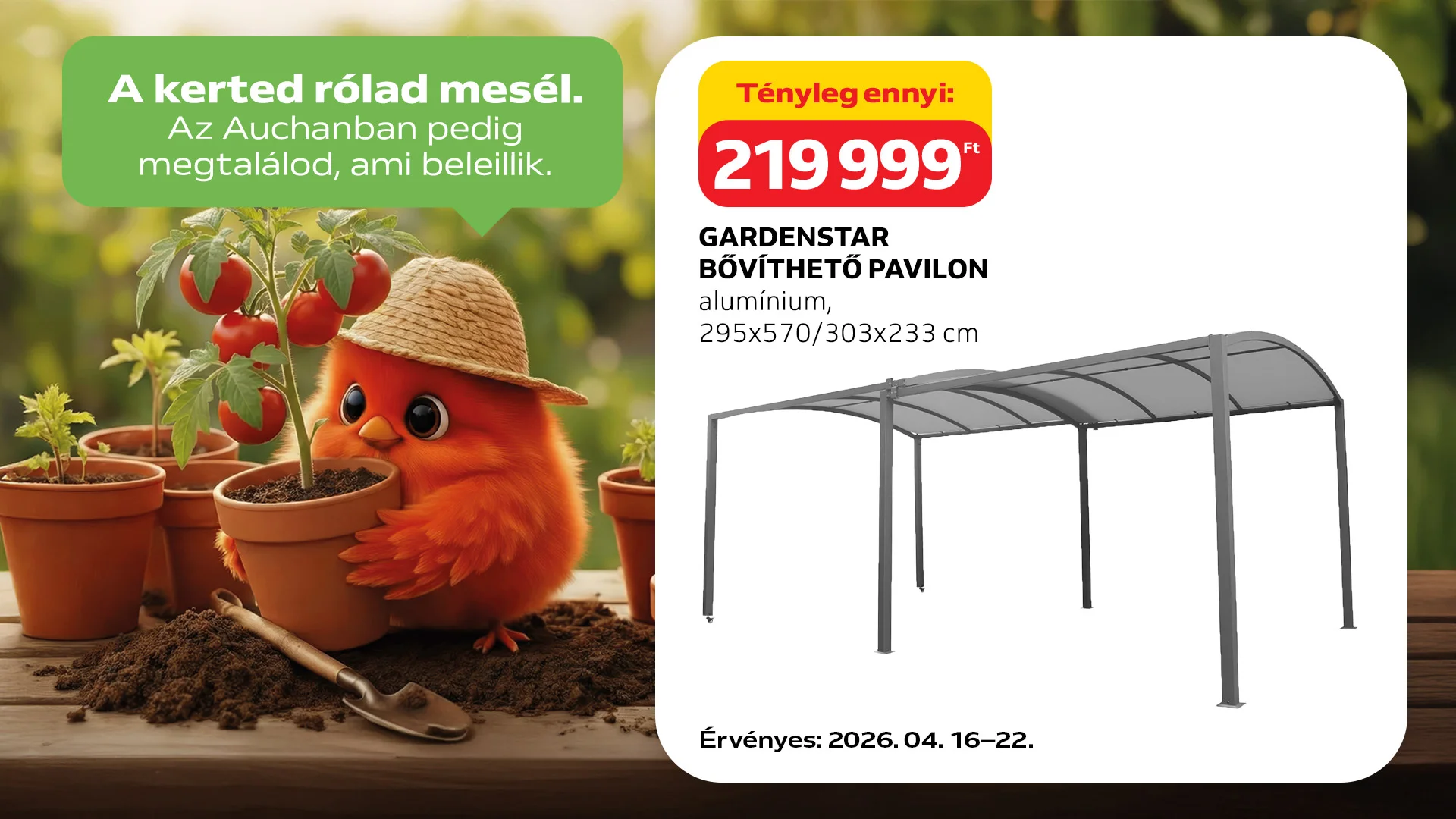 Több árnyék, több kellemes kerti pillanat!
