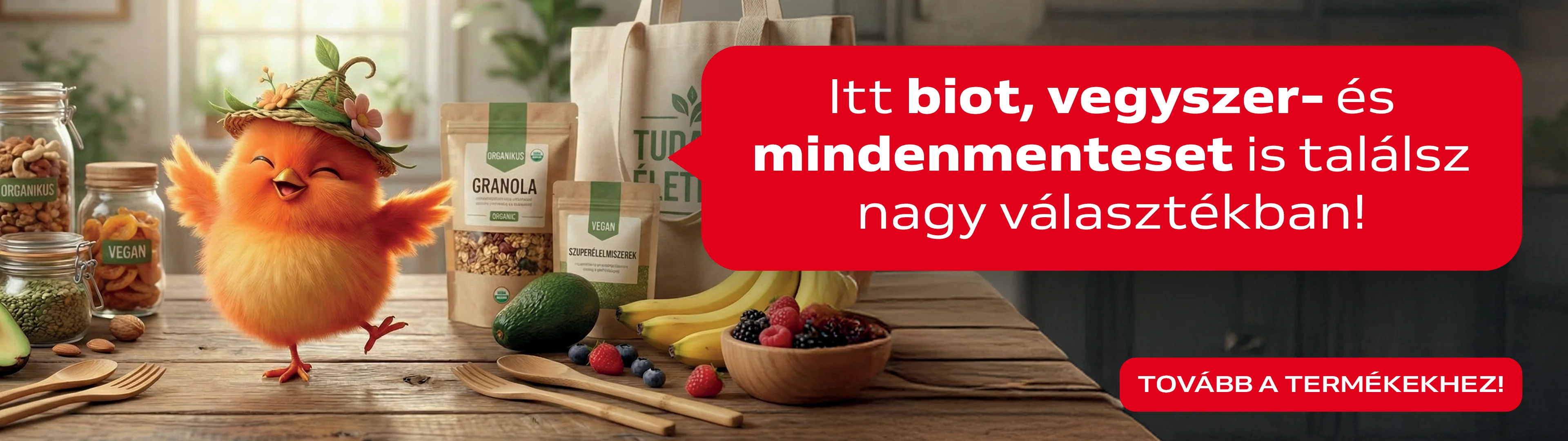 Bio, vegyszer- és mindenmentes termékek széles választéka!