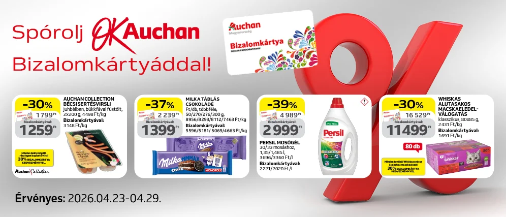 Spórolj OkAuchan bizalomkártyáddal!