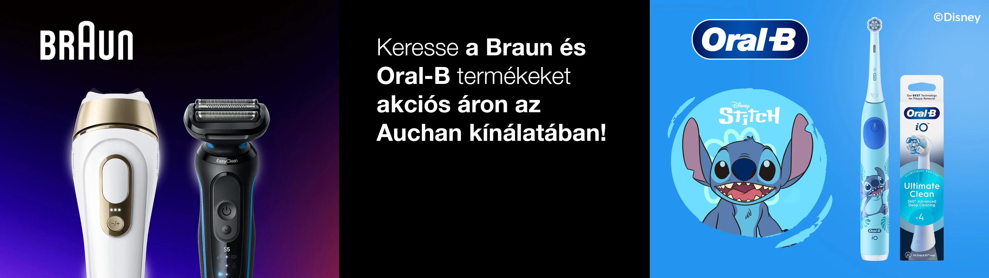 Keresse a Braun és Oral-B termékeket akciós áron az Auchan kínálatában!