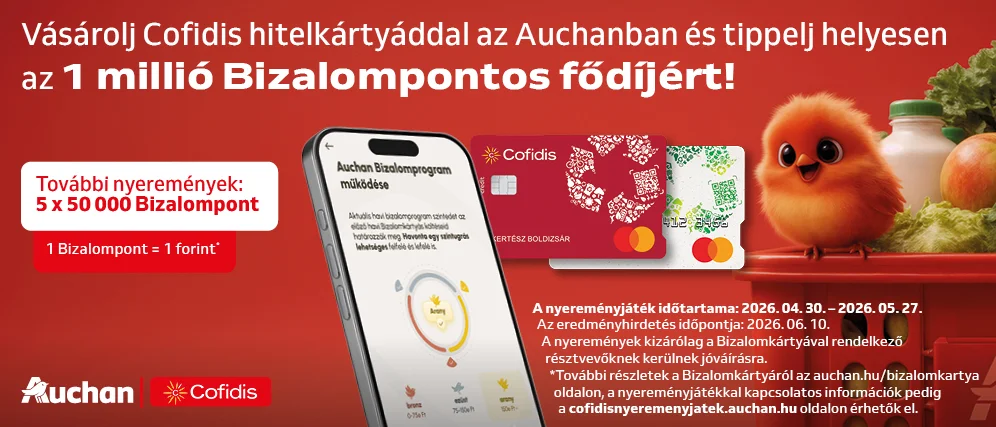 Nyerhetsz Cofidis kártyáddal!