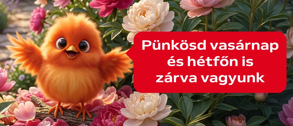 Pünkösdi nyitvatartásnak!