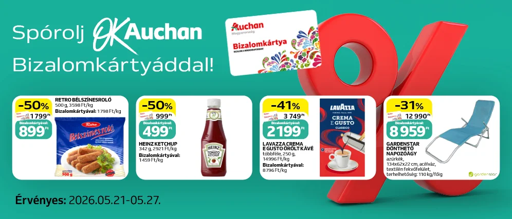 Spórolj OkAuchan bizalomkártyáddal!