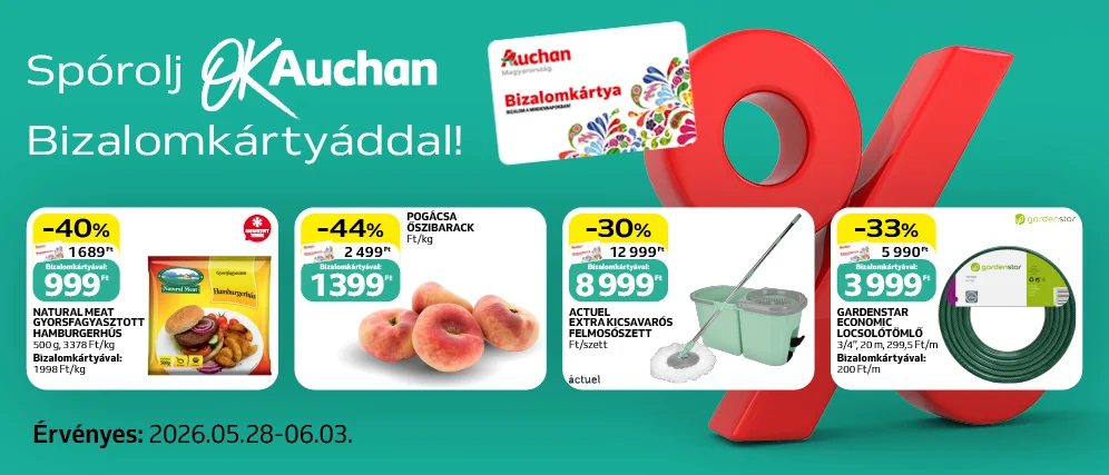 Spórolj OkAuchan bizalomkártyáddal!