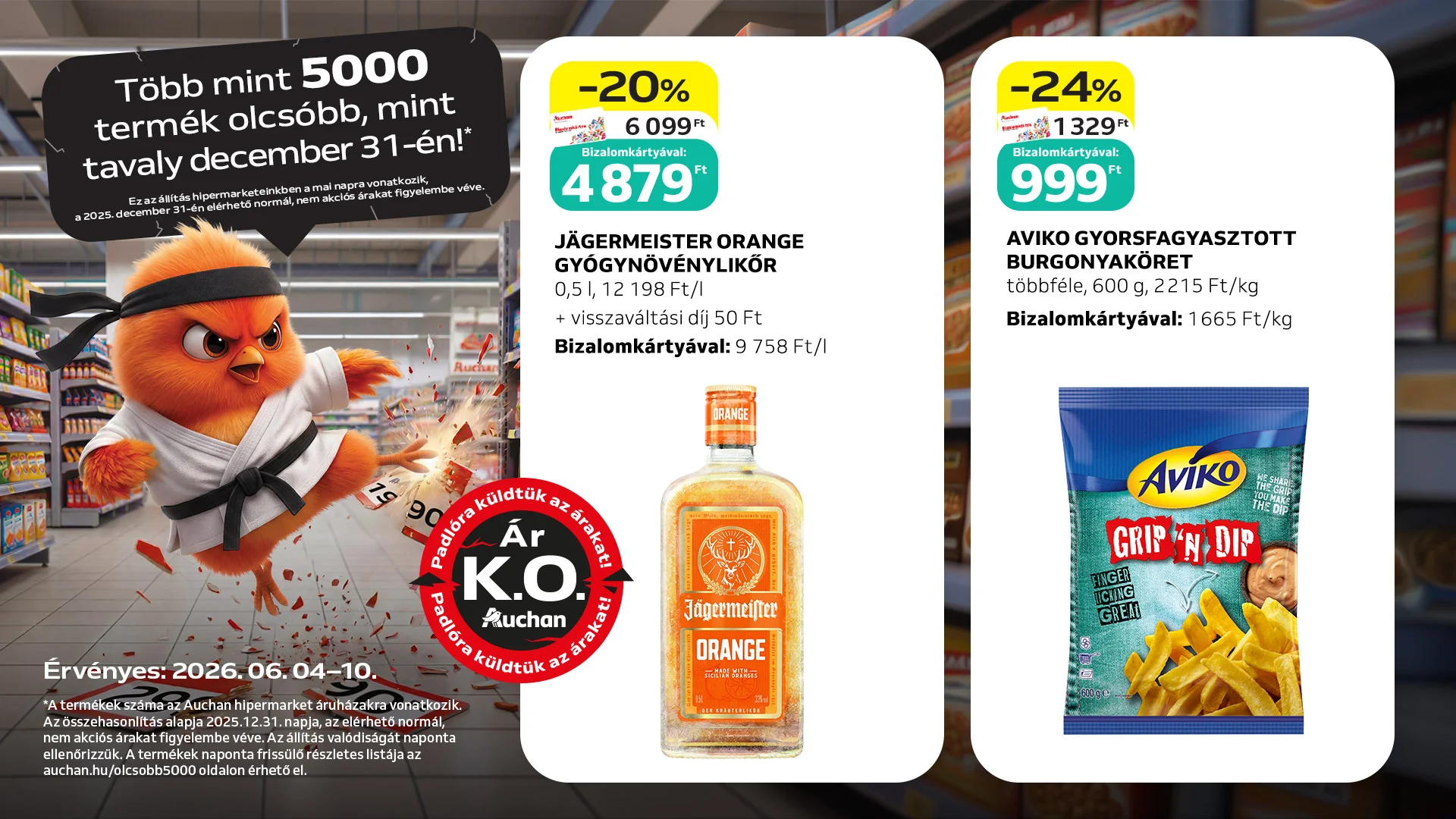 Padlóra küldtük az árakat!