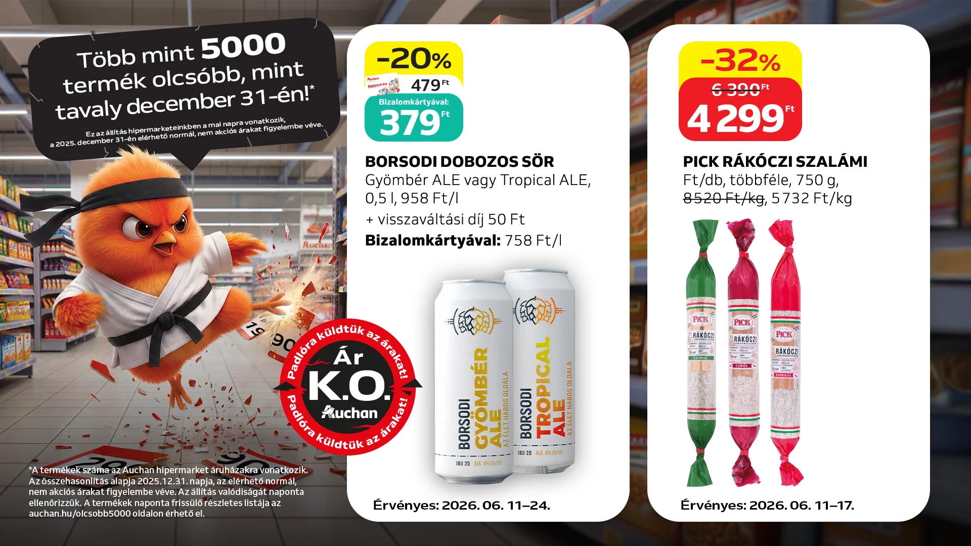 Padlóra küldtük az árakat!