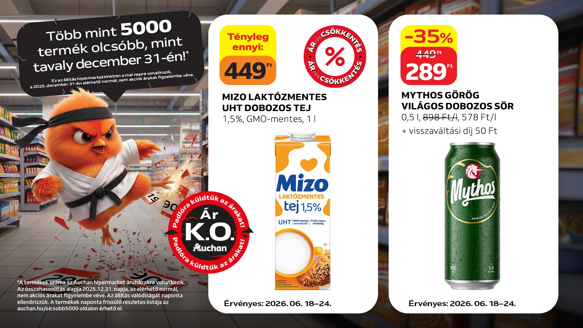Padlóra küldtük az árakat!