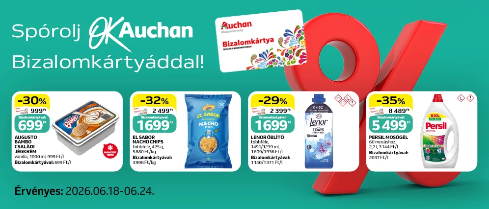 Spórolj OkAuchan bizalomkártyáddal!