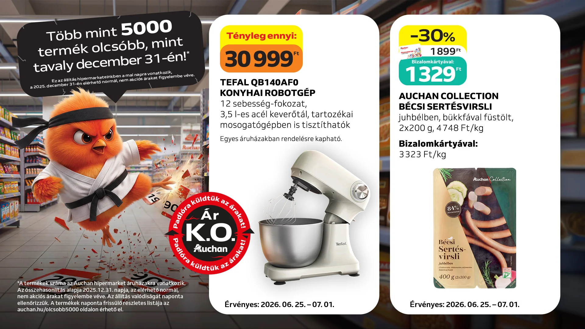 Padlóra küldtük az árakat!