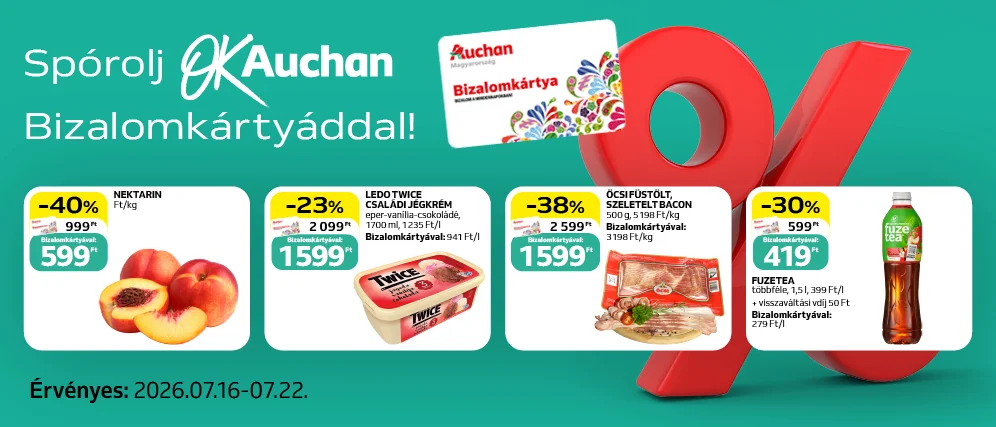 Spórolj OkAuchan bizalomkártyáddal!
