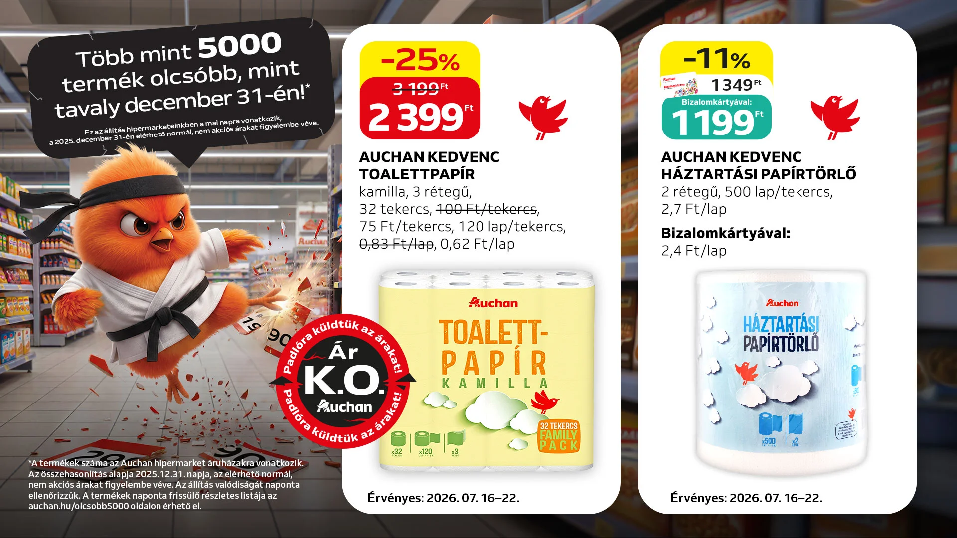 Padlóra küldtük az árakat!