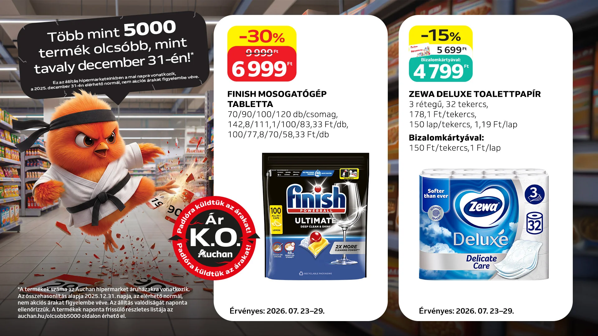 Padlóra küldtük az árakat!