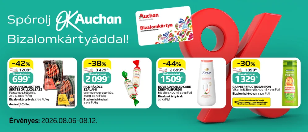 Spórolj OkAuchan bizalomkártyáddal!