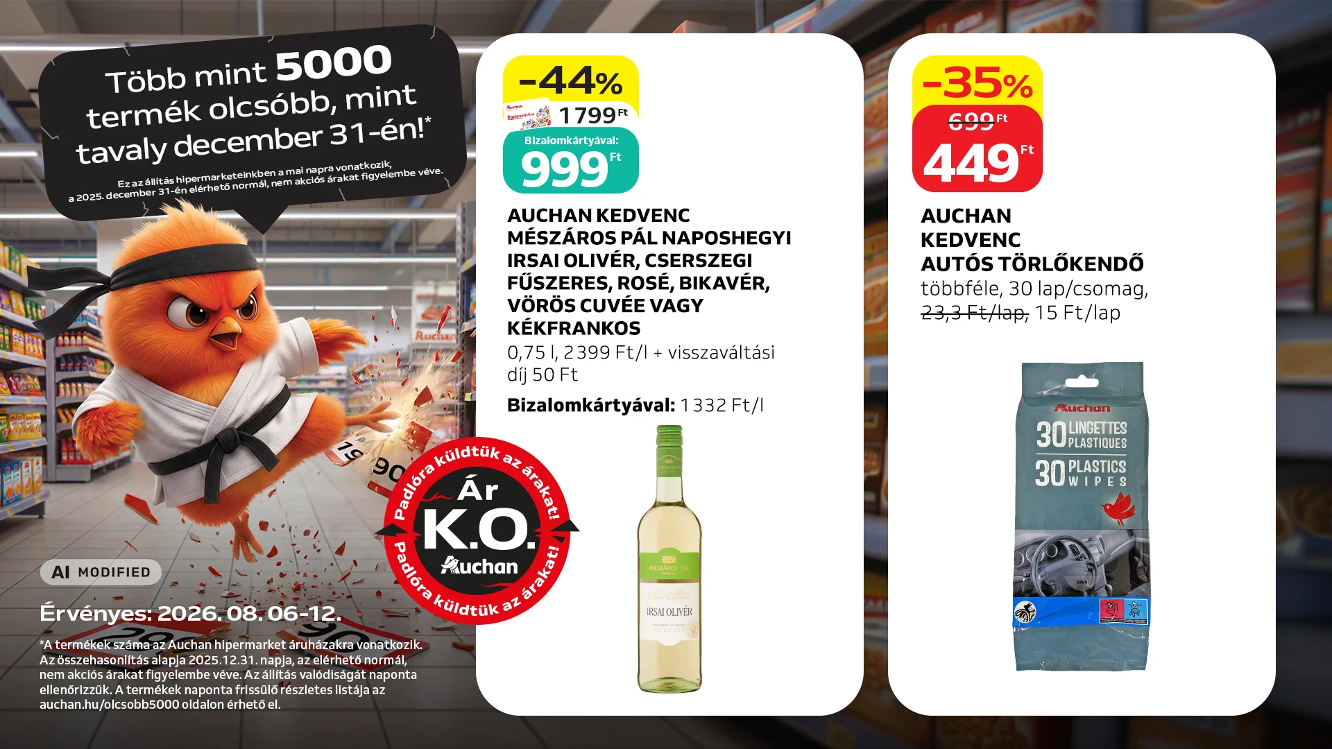 Padlóra küldtük az árakat!