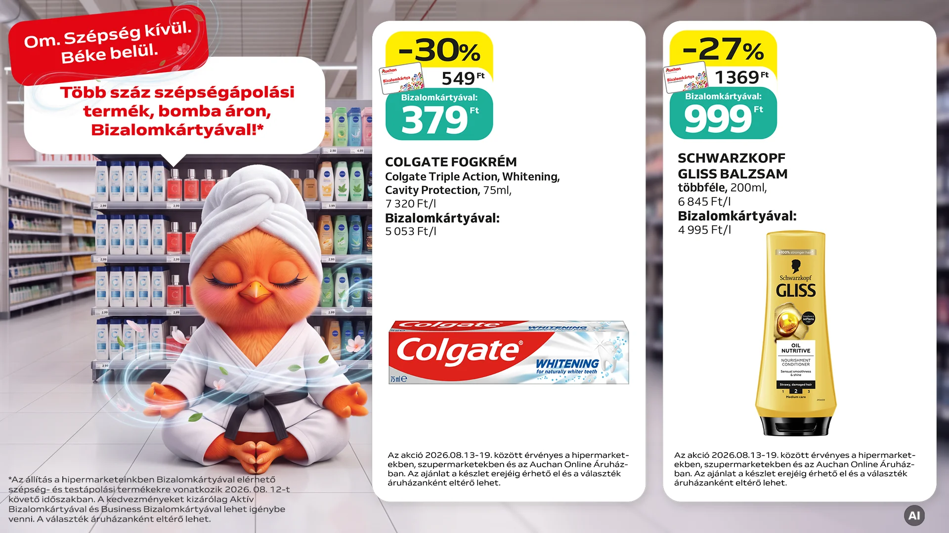 Bomba árak a szépségápolásban!