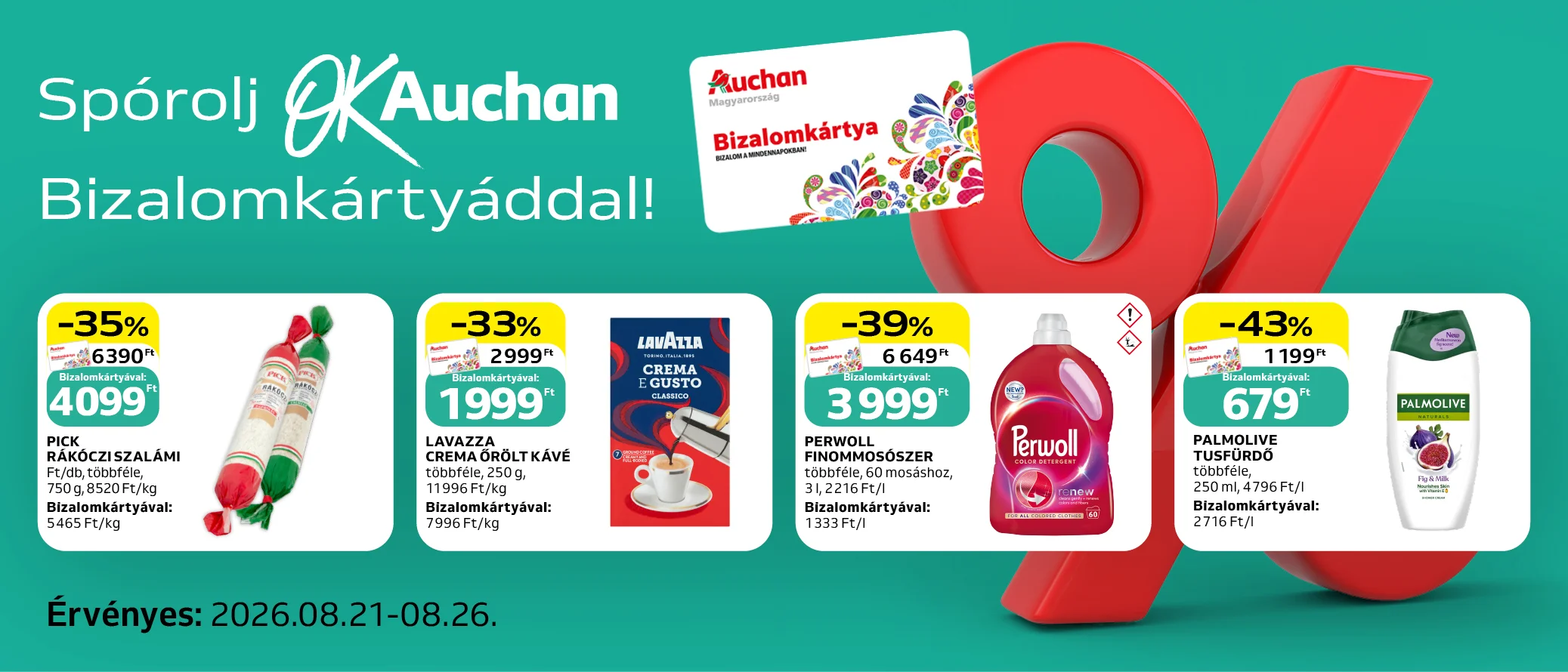 Spórolj OkAuchan bizalomkártyáddal!