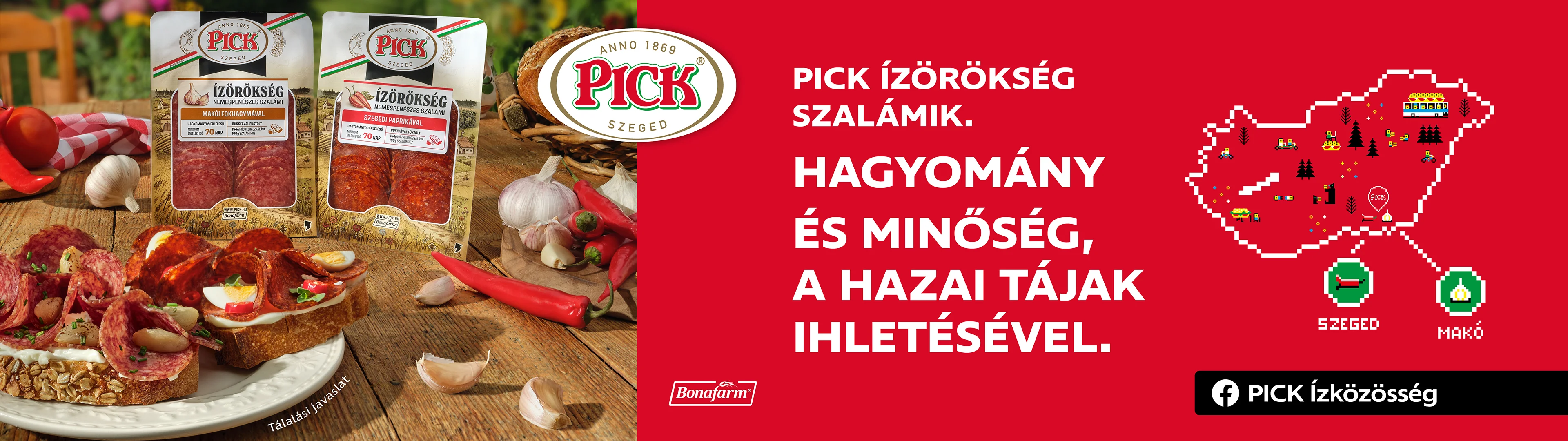 Pick ízörökség szalámik: hagyomány és minőség, a hazai tájak ihletésével.