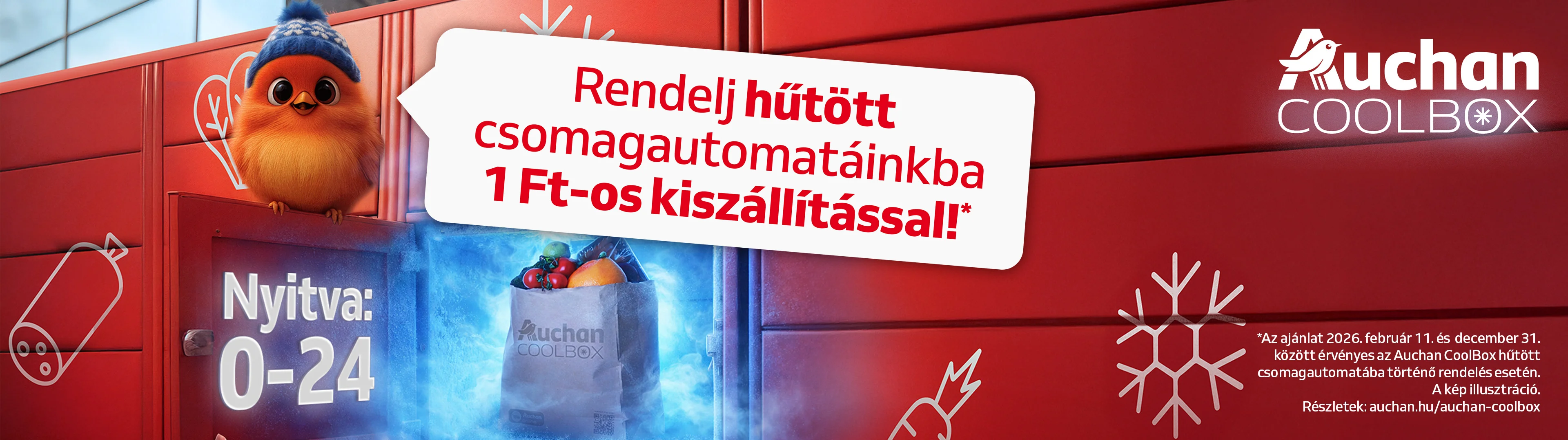 Rendelj hűtött csomagautomatáinkba 1 Ft-os kiszállítással!