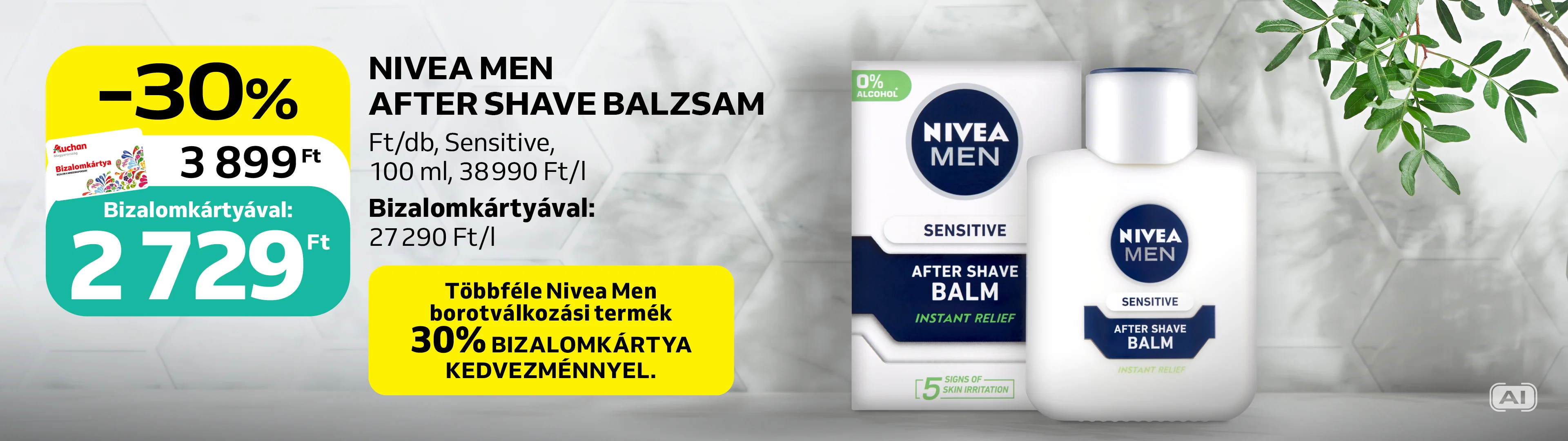 Nivea Men after shave balzsam 30% kedvezménnyel