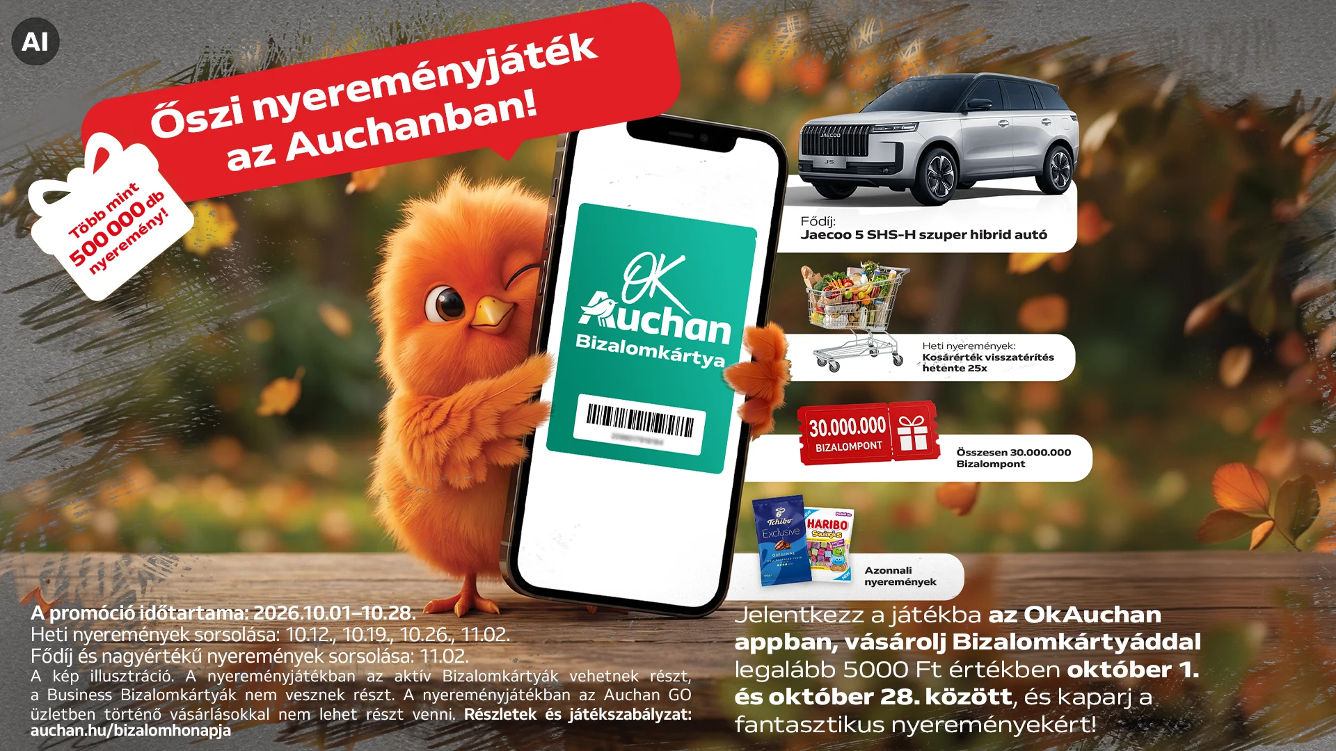 Őszi nyereményjáték az Auchanban