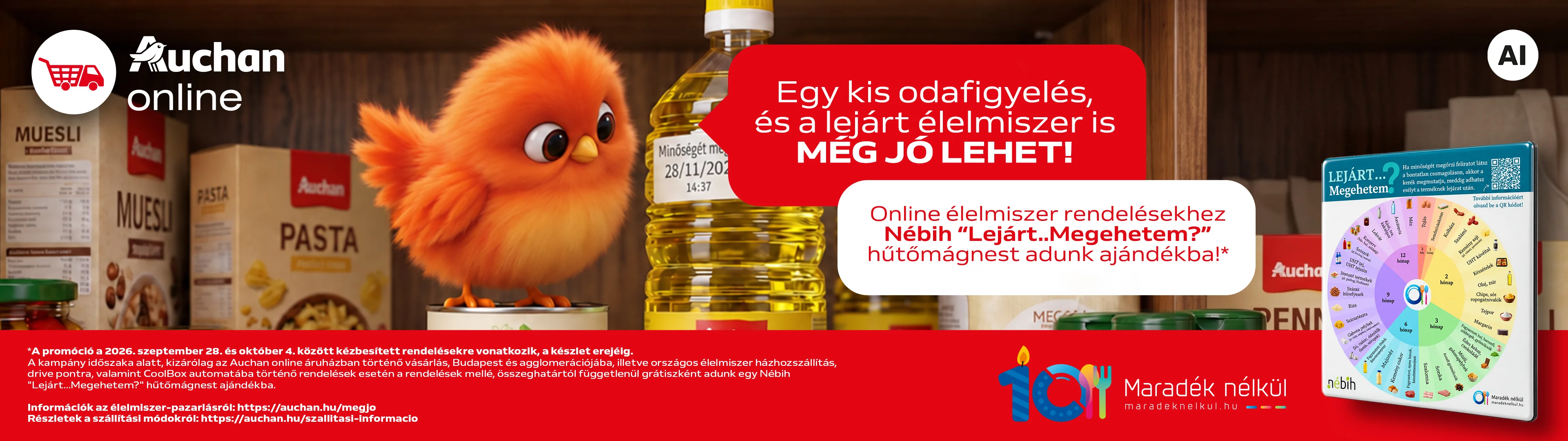 Online élelmiszer rendelésekhez Nébih hűtőmágnest adunk ajánédkba!